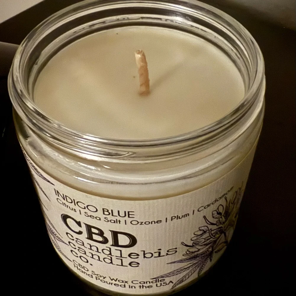 Candlebis Candle Co Indigo Blue Candle | Soy Wax | Citrus Sea Salt Ozone